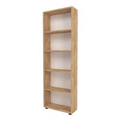 Helloshop26 - Bibliothèque design pour salon étagère style original à 5 niveaux 172 x 55 x 20 cm effet chêne 03_0006517 - 3001795147762_0