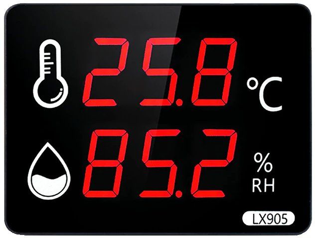 Indicateur de température et d'humidité - Boîtier compact 210x170 mm - Précision 1°C et 4%_0
