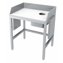 L2G Table de préparation inox avec dosseret 85 x 80 x 60 cm L2G - BCOUT1202384 - BCOUT1202384_0