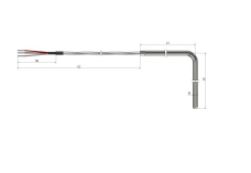 Sonde de résistivité tubulaire coudée à 90° - RTD PT12 - Pt100, Pt500, Pt1000_0