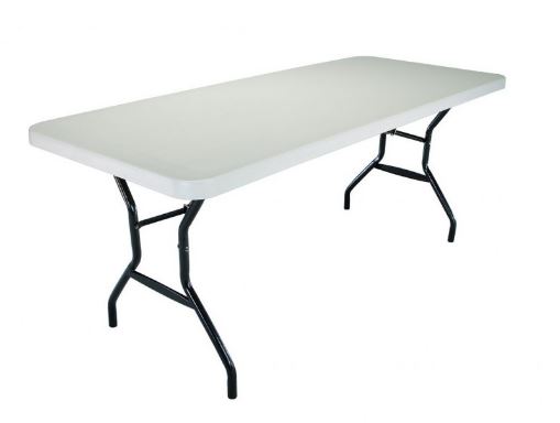 Table pliante 183 x 76 x 74cm - polypropylène 40mm blanc_0