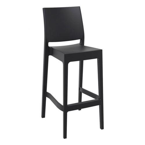 TABOURET DE BAR EMPILABLE - NOIR - SPICE