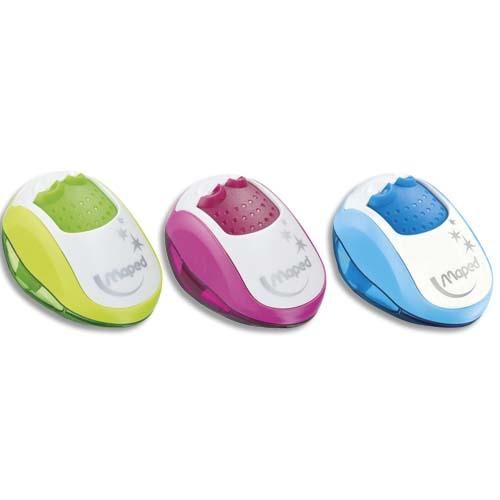 DOUBLE TAILLE-CRAYON CLEAN, ASSORTI, PRÉSENTOIR DE 24 - LOT DE 24