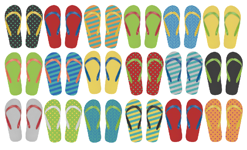 Tongs publicitaires en PE avec brides en PVC - Semelles personnalisables - Minimum 50 paires_0