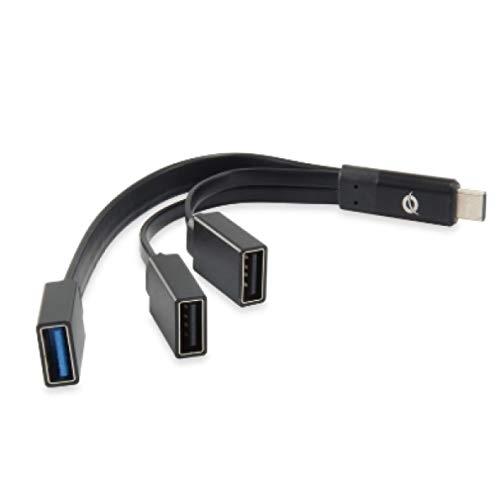 Conceptronic HUBBIES 01B - Hub & Concentrateur USB 3.1 (Gen 2) Type-C - 3 ports USB 2.0 et 3.0 - Noir_0