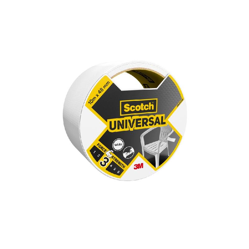 Adhésif de réparation SCOTCH Universal - Blanc - Déchirable à la main - 10 m x 48 mm_0
