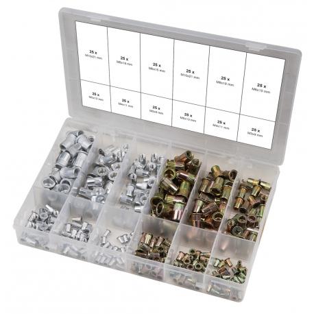 Assortiment d'inserts taraudés acier et aluminium, 300 pcs - KS Tools | 970.0630_0