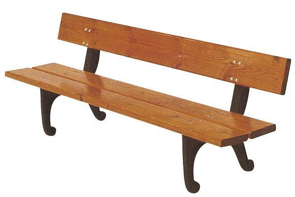 BANC EN BOIS EXOTIQUE ET FONTE 