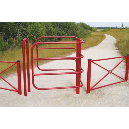 Barrière sélective en acier - Accès piétons et fauteuils roulants - Finition galvanisée ou peinte_0