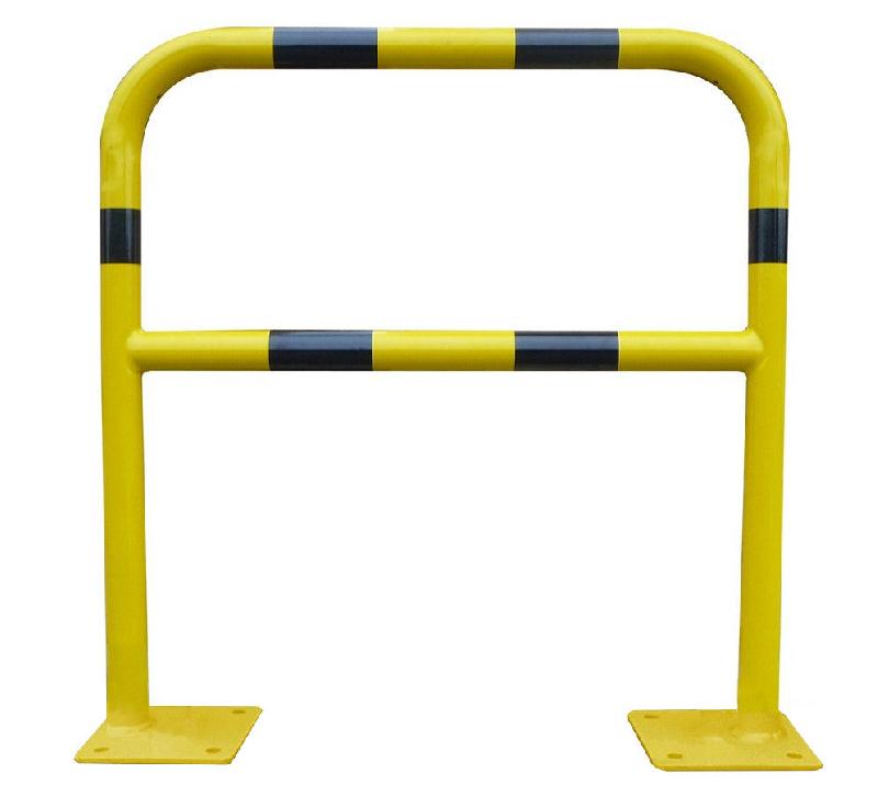 Barrière de sécurité acier jaune et noir 1000 x 1000 - 190483_0