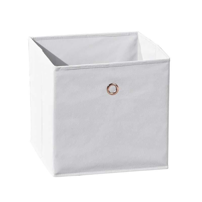 Boîte de rangement pliable Kase 32cm blanc - Paris Prix - Pratique et design avec œillet en métal_0