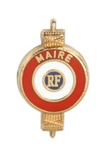 BOUTONNIÈRE COCARDE ET FAISCEAU POUR MAIRE RÉF 0705.110