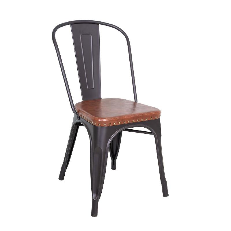 Chaise métal avec assise PU - multi-matériau CS1645_0