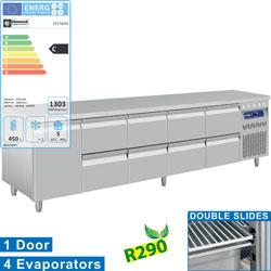 Ensemble table frigorifique DT274/R2 avec 4 bacs GN 1/2 - Gastro Line PLUS_0
