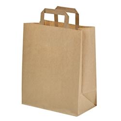 FIRSTPACK FHC - 500Pcs - Sac cabas papier kraft brun recyclé - 175x90x215mm - marron papier 210CABABYBR_0