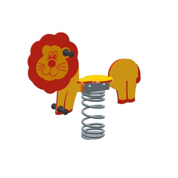 Jeu à ressort lion monoplace - Conforme EN1176 - Référence BT15083 - Ressort EIBACH et plastiques HDPE durables_0