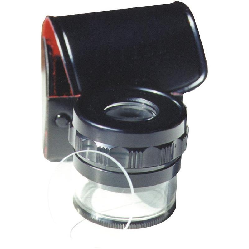 Loupe de mesure graduée avec plaque N°8 - Étui cuir - Fabrication japonaise_0
