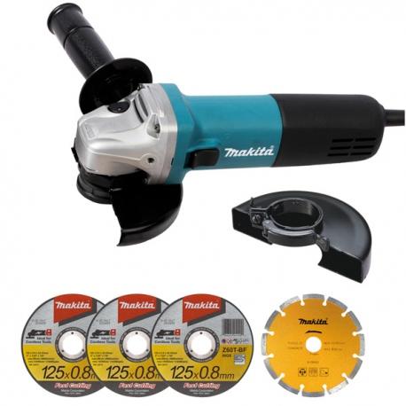 Meuleuse électrique Makita Ø diamètre 125mm 840W + kit d'accessoires Makita | 9558HNRGK1_0