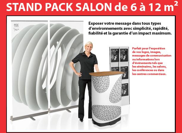 Pack stand d'exposition portable complet - 6 et 9 m² - Stand parapluie courbe 2x3 avec accessoires_0