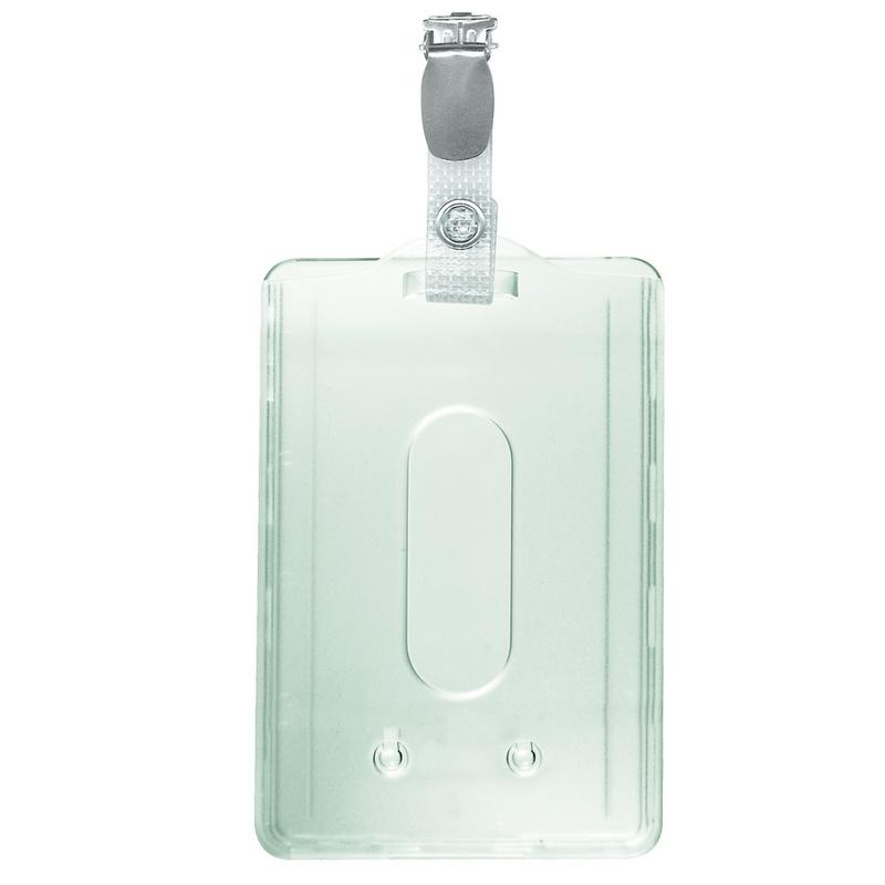 Porte badge vertical clip monté_0