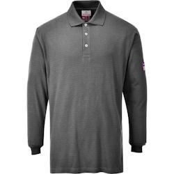 Portwest - Polo manches longues antistatique Gris Taille L - L 5036108278671_0