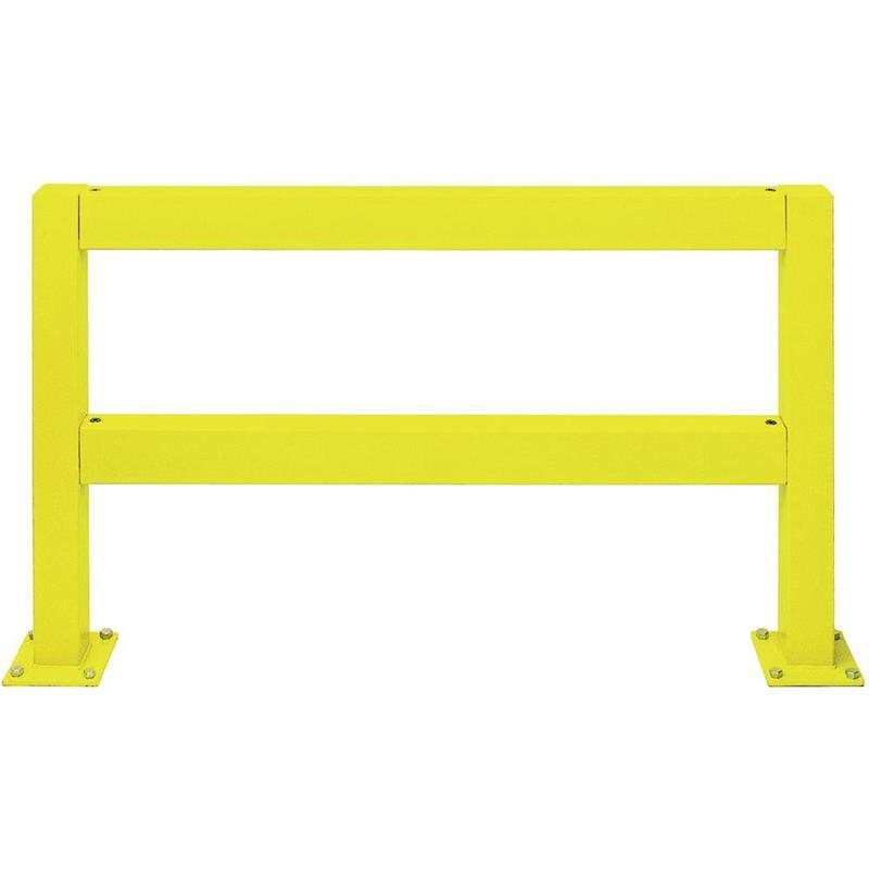 Rambarde pare-chocs Morion - Protection industrielle - Barre transversale jaune 1200mm - Dimensions 1500x120x80mm_0