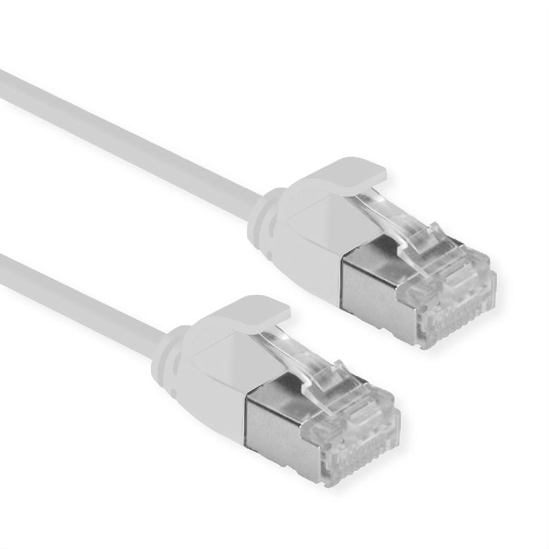 ROLINE Cordon DataCenter U/FTP Cat.6A (Classe EA), LSOH, slim, gris, 0,5 m_0