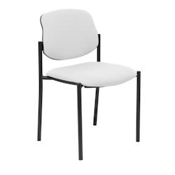 Silla fija Styl bali blanco chasis negro - blanc multi-matériau 27NBALI10_0