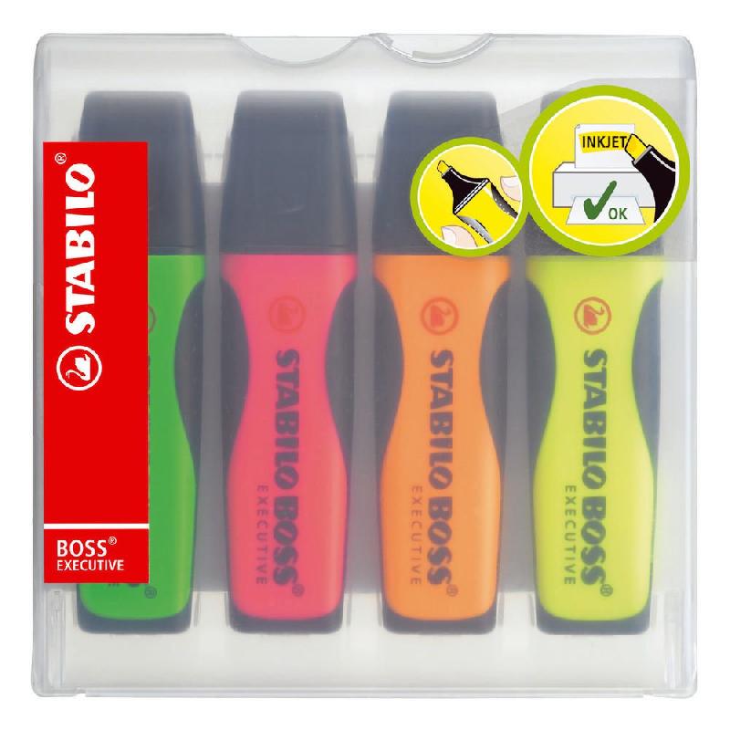 STABILO SURLIGNEUR STABILO BOSS EXECUTIVE - COLORIS ASSORTIS - POCHETTE DE 4