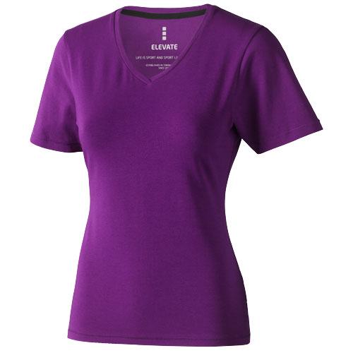 T-shirt bio manches courtes pour femme - Kawartha 38017384 - col V en coton biologique et élasthanne 200 g/m²_0