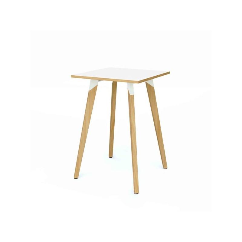 Table haute carrée pied en bois EVASION_0