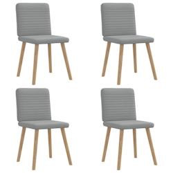 VidaXL Chaises à Manger Lot De 4 Gris Clair Tissu - gris 8721158566898_0