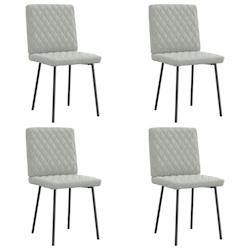VidaXL Chaises à Manger Lot De 4 Gris Clair Velours - gris 8721158566485_0