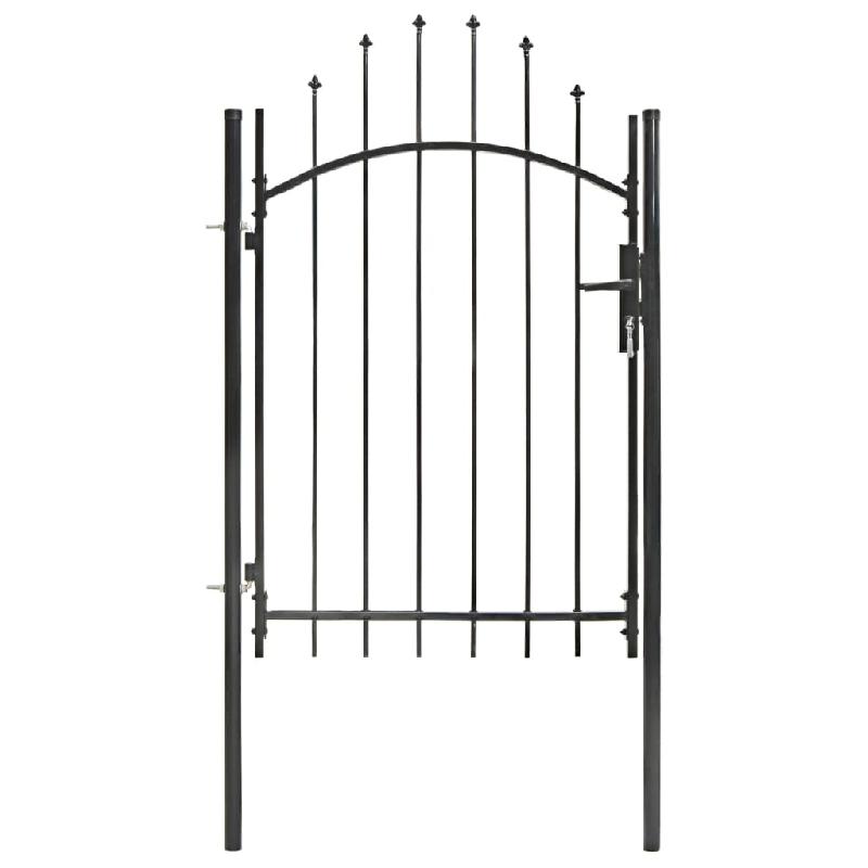 Vidaxl portail de jardin acier 1 x 2 m noir 143060_0