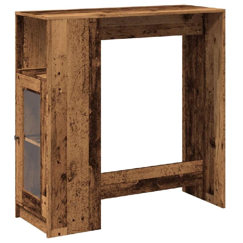 VidaXL Table de bar avec étagères vieux bois bois d'ingénierie Modèle Boréal Pure Plus - 854371_0