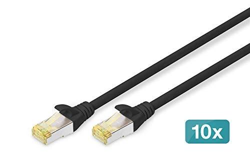 DIGITUS DK-1644-A-030-BL-10 - Câble réseau noir 3 m Cat6a S/FTP (S-STP) RJ-45 Mâle/Mâle - LSZH - Fréquence 500 MHz_0