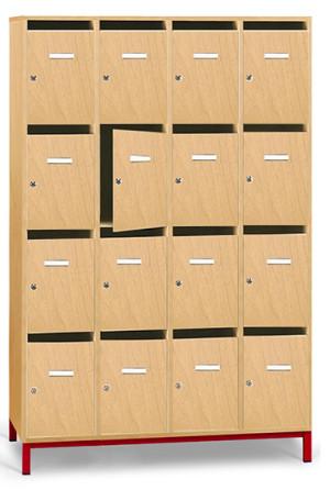 Meuble professeur 16 cases - Armoire avec passage courrier, serrures et porte-étiquettes_0