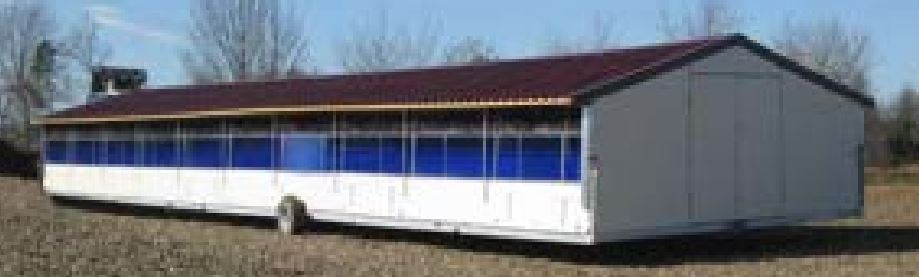 Bâtiment avicole fixe pour volailles - 20 à 150m² - Ossature métallique galvanisée et couverture isolée_0