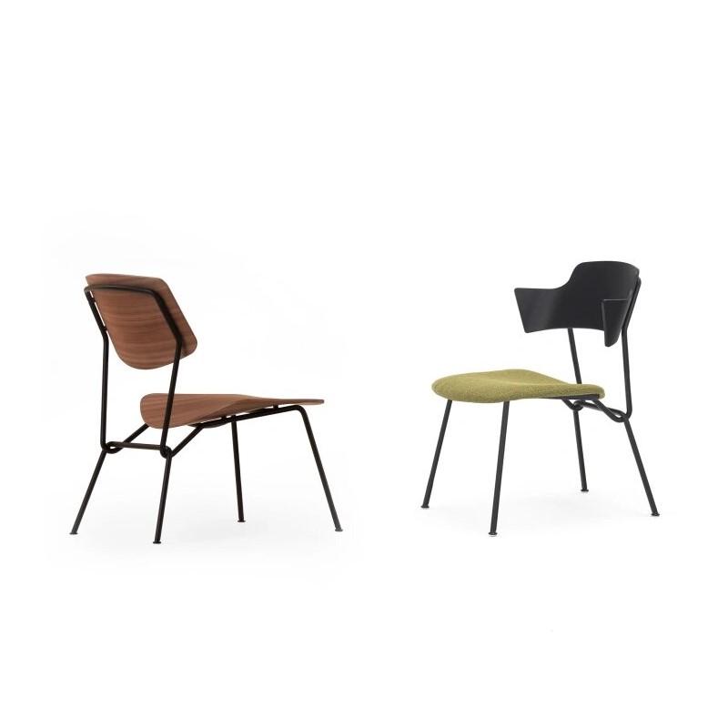 Chaise basse STRAIN assise rembourrée_0