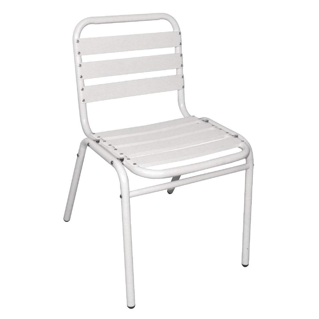 Chaises bistro en aluminium bolero blanches_0