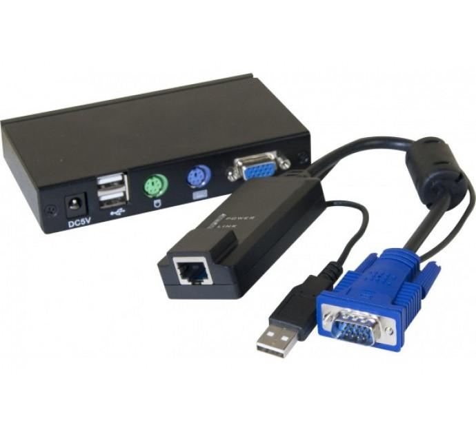 Dexlan déport KVM VGA/USB sur RJ45 - 100m - Kit émetteur/récepteur avec convertisseur USB-PS2_0