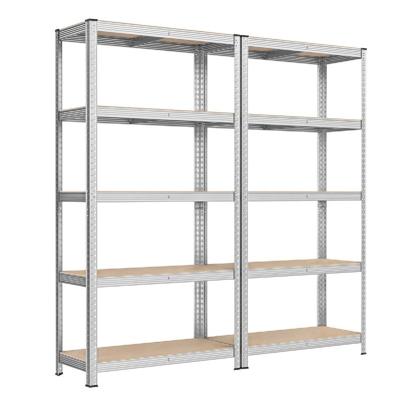 Helloshop26 - Étagère charge lourde métallique 180 x 90 x 40 cm 5 niveaux charge totale 875 kg (175 kg/niveau) étagère de rangement 12_0005580 -_0
