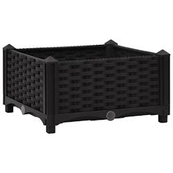 Helloshop26 - Jardinière lit surélevé plantes fleurs jardin 40 x 40 cm polypropylène noir 02_0000927 - 3000072621537_0