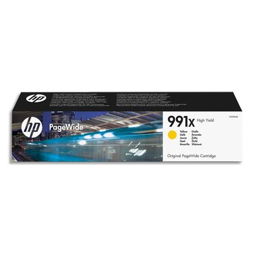 Cartouche jet d'encre jaune haute capacité 991X M0J98AE - Compatible avec imprimantes HP PageWide_0