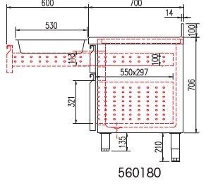 Kit de 3 tiroirs réfrigérés - hauteur 100 mm - pour MRG - référence 560180_0