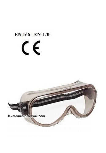 Masque de protection des yeux - PVC souple avec aération latérale - Compatible lunettes correctives - Réf : 60620_0