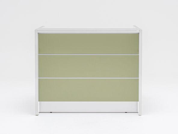 Banque d'accueil bois blanc design MDD_0