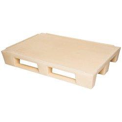 Palette A108 - 120x80 cm - Polyéthylène contact alimentaire - Charge 4000 kg au sol / 700 kg sur rack_0