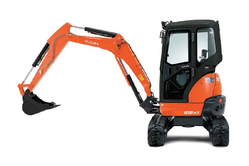 Pelle sur chenilles Kubota U20-3a S - 13,5 kW - largeur 1 400 mm - profondeur 2 320 mm_0