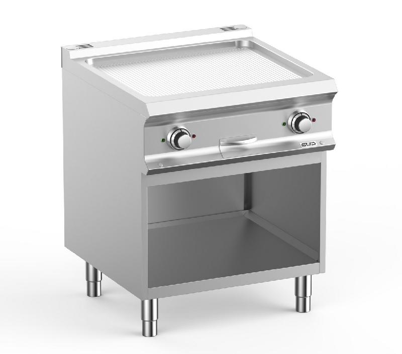 Plaque à snack professionnel électrique - Plaque rainurée 63x54 sur soubassement libre Domina Pro 700 - FTBE77AR_0